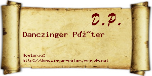 Danczinger Péter névjegykártya